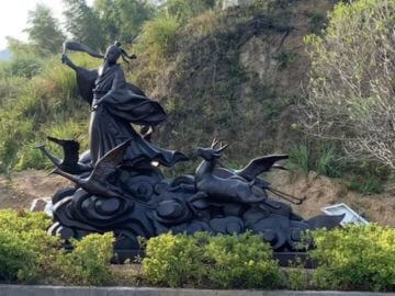 金華山鍛銅人物雕塑《大仙云游》