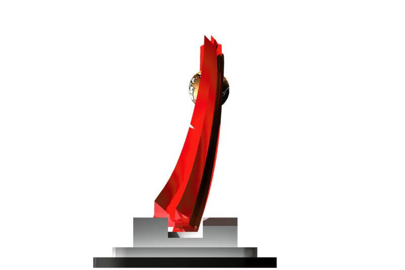 不銹鋼雕塑展望未來設計圖側(cè)面