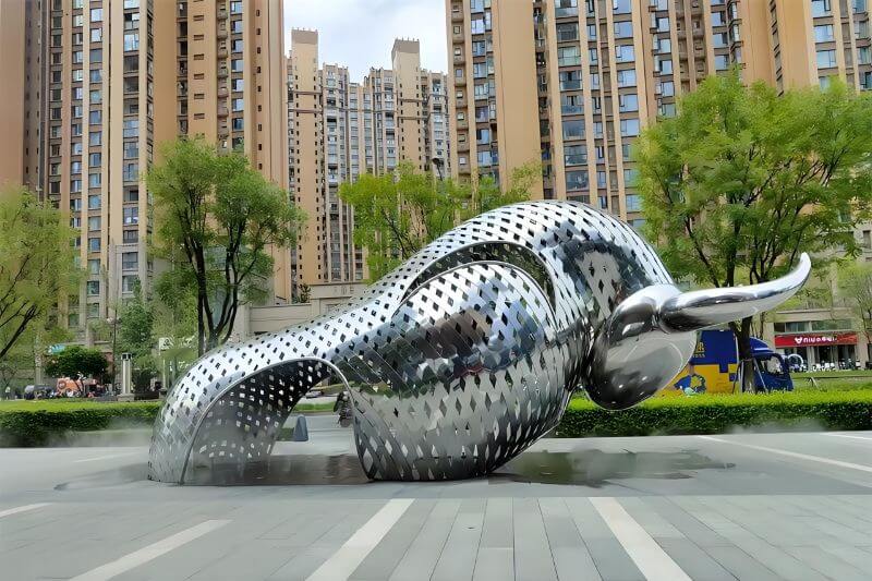 不銹鋼金屬雕塑：藝術(shù)與科技的未來(lái)交響曲