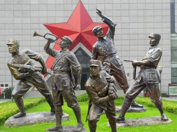 長興紅軍人物銅雕塑群