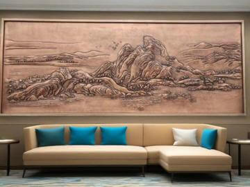 池州酒店大堂文化浮雕背景墻