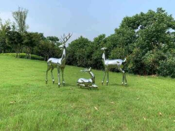 江西不銹鋼動物鹿雕塑