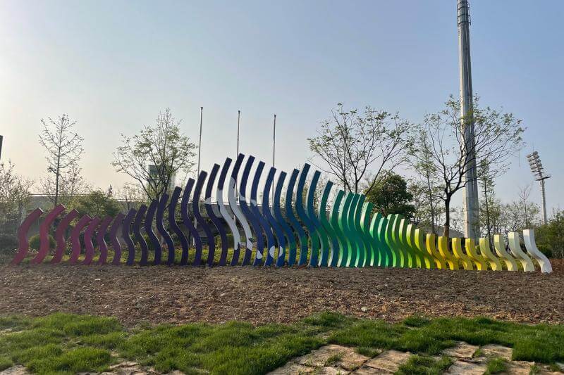 浙師大體育場（亞運足球比賽場）改造提升工程項目（格柵不銹鋼雕塑定制）