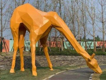 寧德不銹鋼幾何鹿雕塑