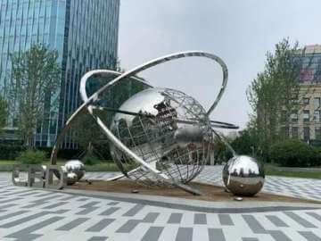 不銹鋼地球儀雕塑