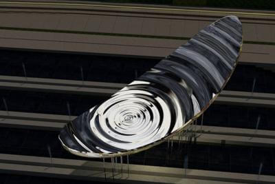 太倉(cāng)不銹鋼水景小品景觀船雕塑